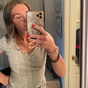 Grey short sleeve shirt